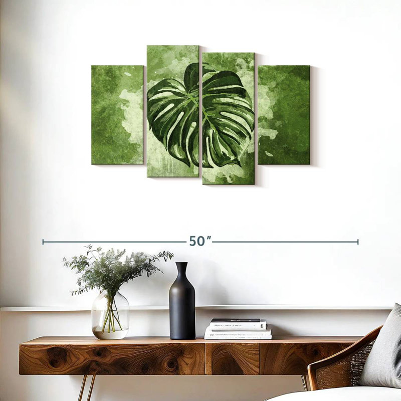 Distinct Tropical Leaf, H 22 po x l 36 po