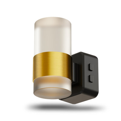 Mini Sconce Night Light, 2700K, Matte Cylinder, 5-Level Dimmer, Rotatable Plug