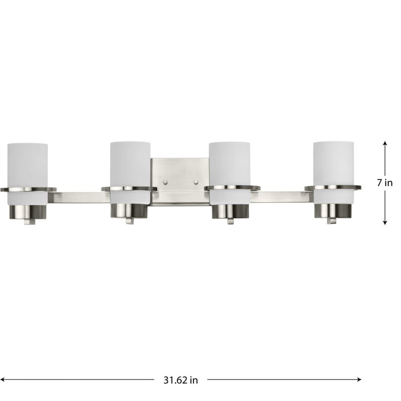 Battice 4 - Light Dimmable Vanity Light, Brushed Nickel