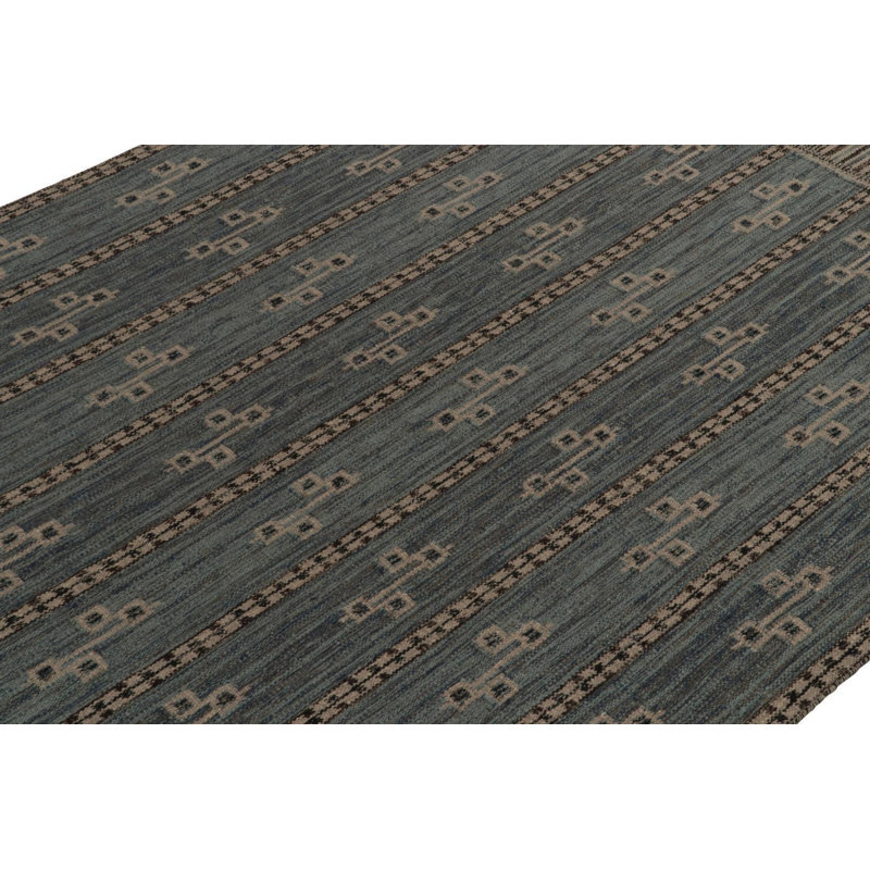 Scandinavian Wool Geometric Area Rug, Rectangle 12' x 16'