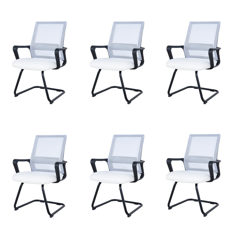 Chaise de réception en filet | Ensemble de 6 chaises ergonomiques pour salle d'attente pour salle d'attente ergonomique