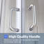Enceinte de douche carrée coulissante 36 "x 72" avec base de douche-107233704