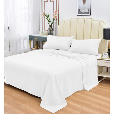  Ensemble de draps 1800 fils en rayonne de bambou