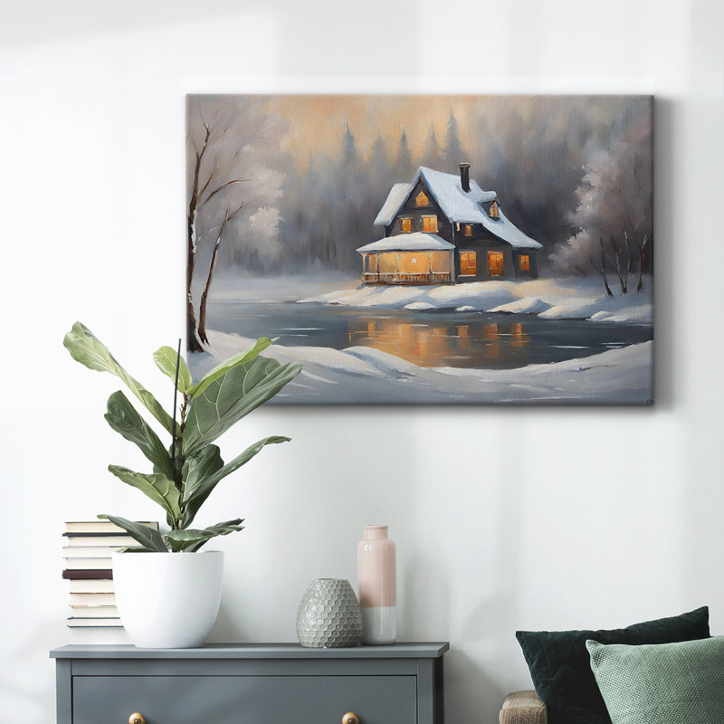 Paysage rétro - CCXI, H 33 po x l 49 po x P 1,5 po, Toile tendue