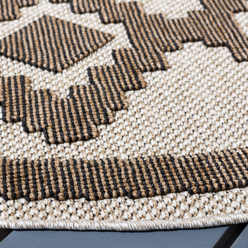 Tapis intérieur / extérieur Global Southwestern, Rond 6 pi 7 po