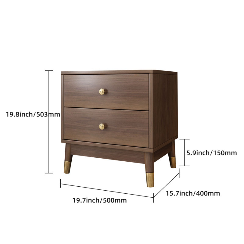 Dierdre 19.7'' W Nightstand, Red