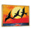 Swallows Birds At Sunset V - art mural oiseau