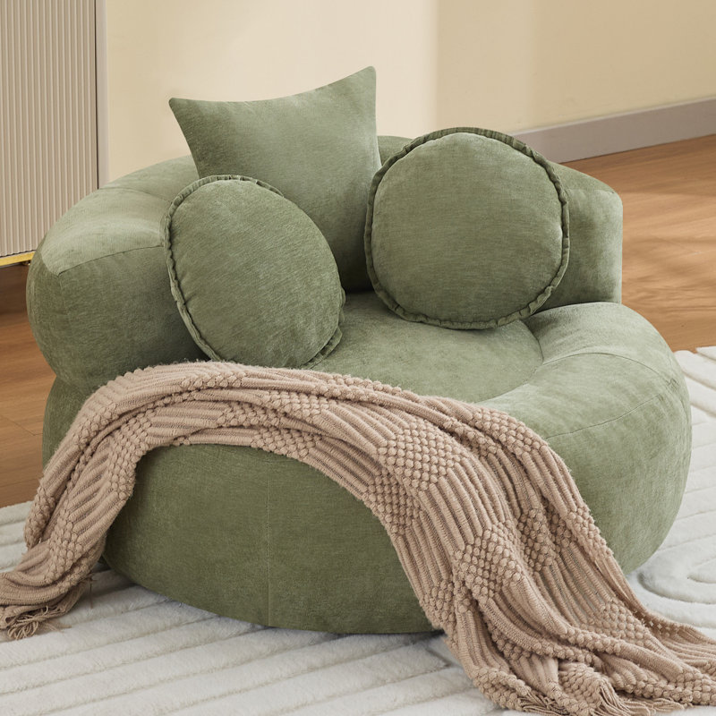 Fauteuil de compression à profil bas 42 po, Vert, No