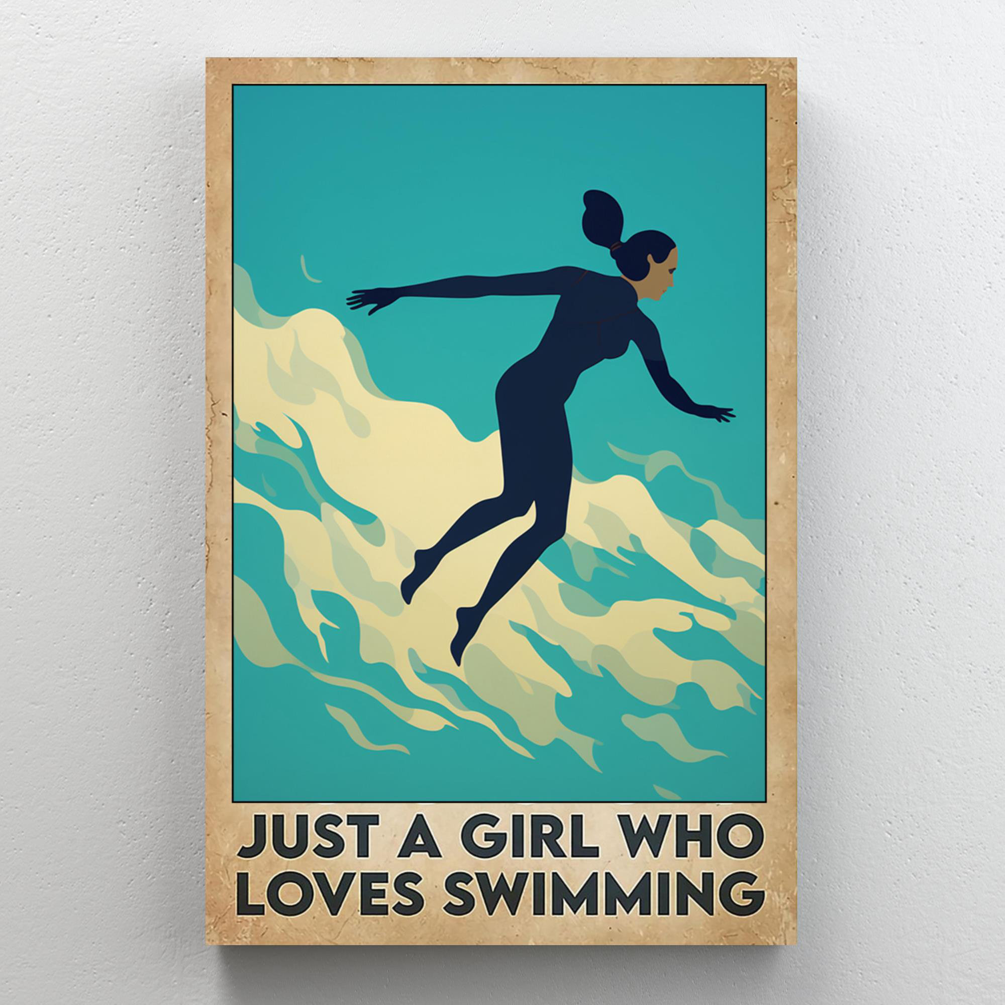 Trinx Just A Girl Who Loves Swimming 3 On Canvas Print | Wayfair