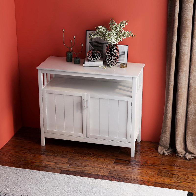 Buffet Ashalina, H 34,25 po x l 39,96 po x P 15,75 po, Blanc blanc