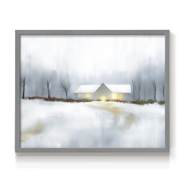 Art de Noël - CCxxv - reproduction encadrée, H 11 po x l 14 po, Gris