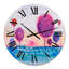 Mauve arbre de couleur impression II - horloge murale moderne-60281365