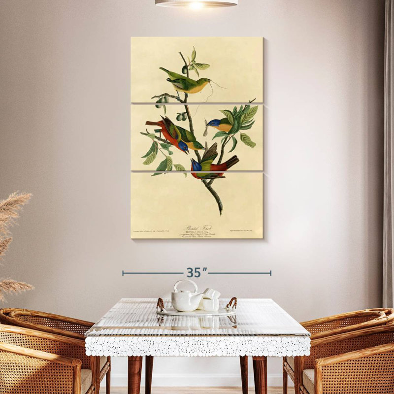Brampt Painted Finch, 50" H x 32" W