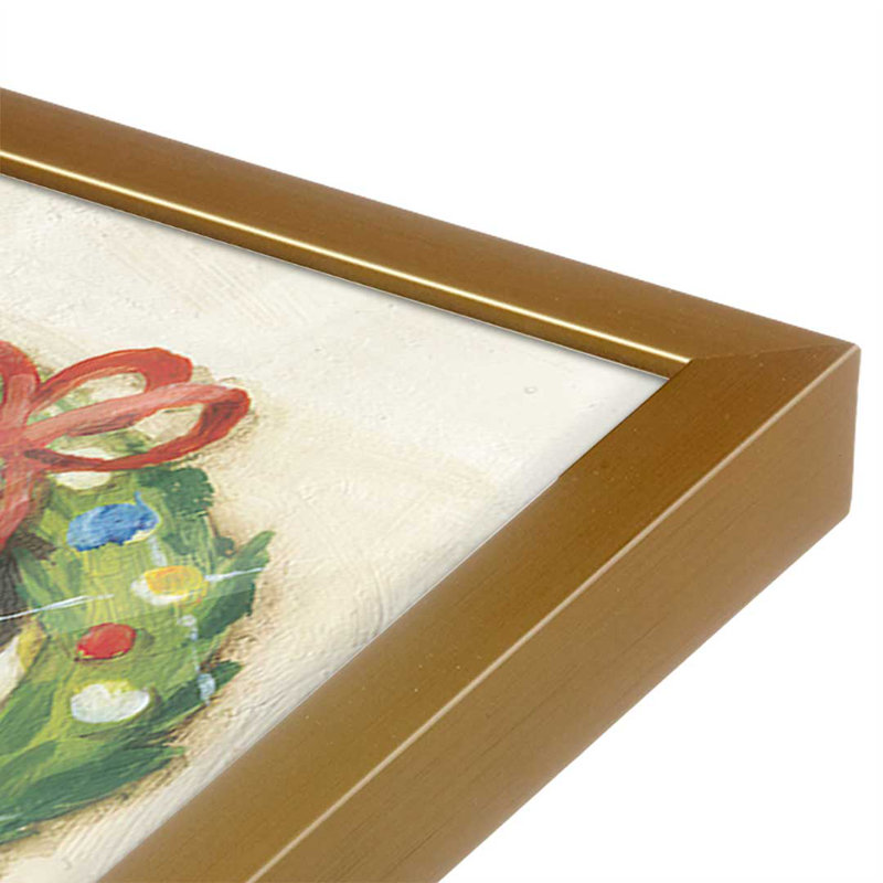 «Winter Teddy Bears V» par Lisa Audit, reproduction d'art, H 16 po x l 12 po, Or