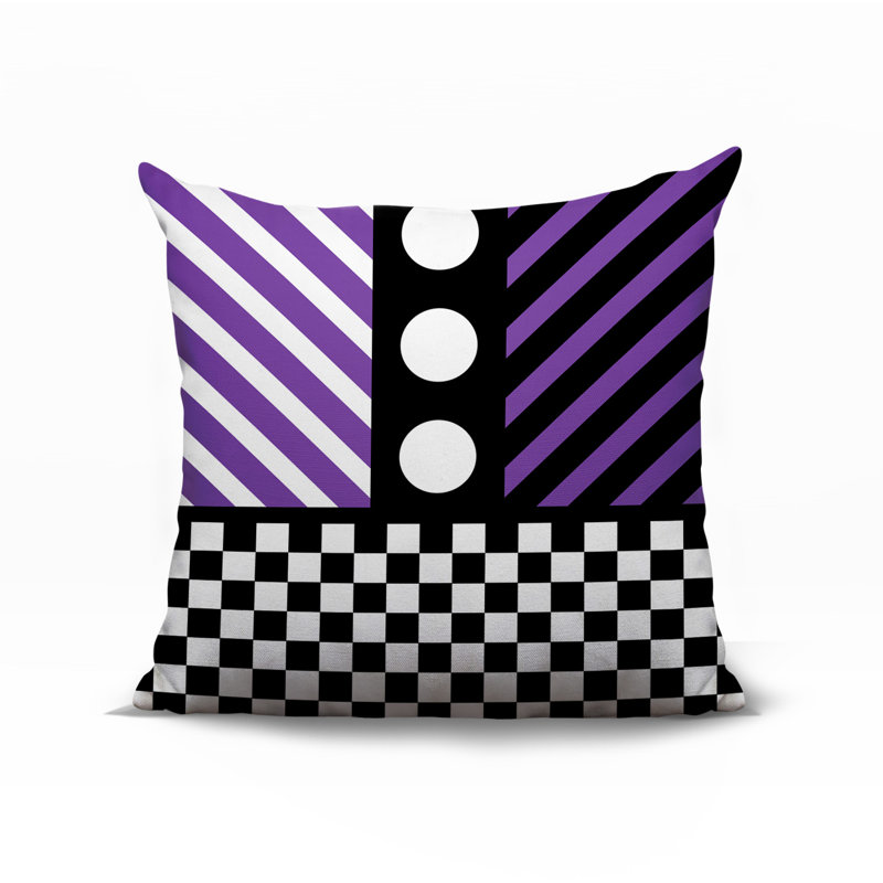 Coussin Brixa, Carré 16 po, Mauve