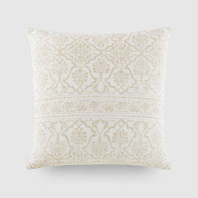 Antique Floral Cotton Throw Pillow