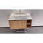 Meuble-lavabo flottant simple 36 po avec lavabo, lavabo mural avec vasque en pierre frittée blanche, lavabo en céramique, tablettes ouvertes et armoire-610633025-626462340