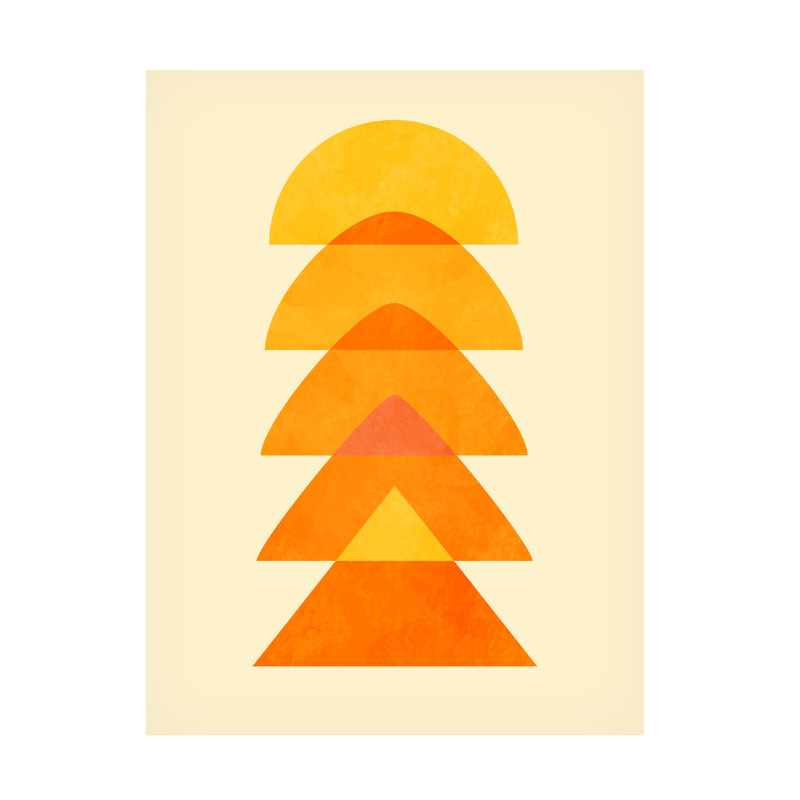 Art sur toile, orange, bolognaise, printemps, H 35 po x l 47 po