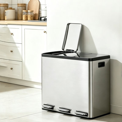 Stainless Steel Recycling Bin - 54 L