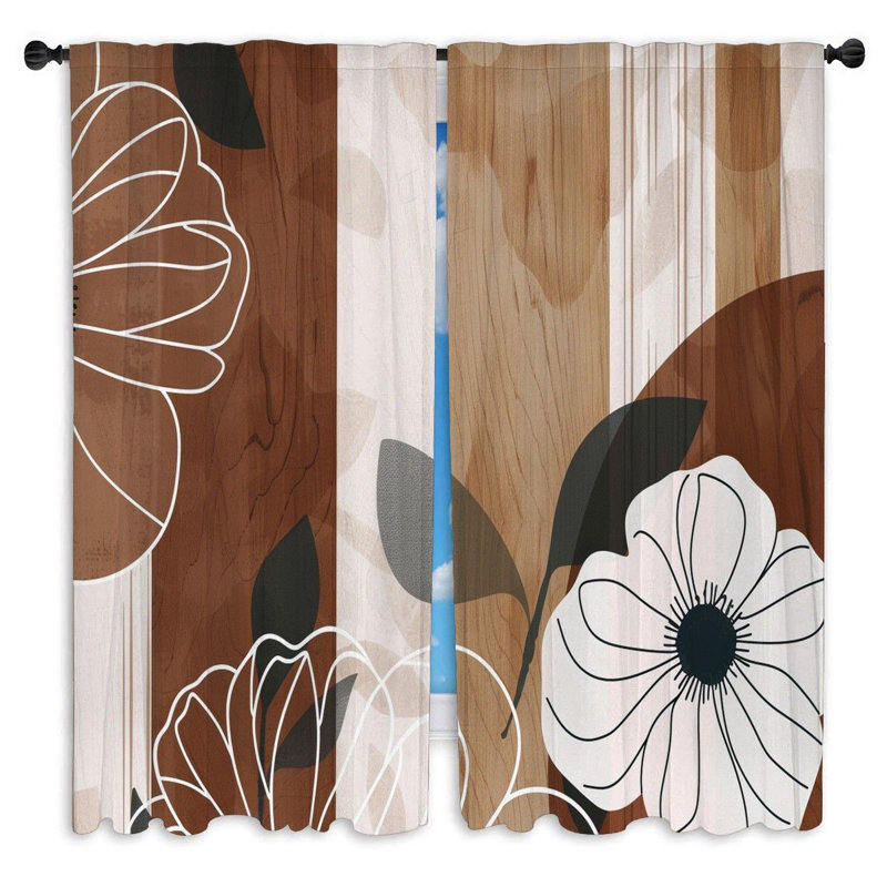 Paire de rideaux obscurcissant en polyester Javario, L 40 po x L 52 po