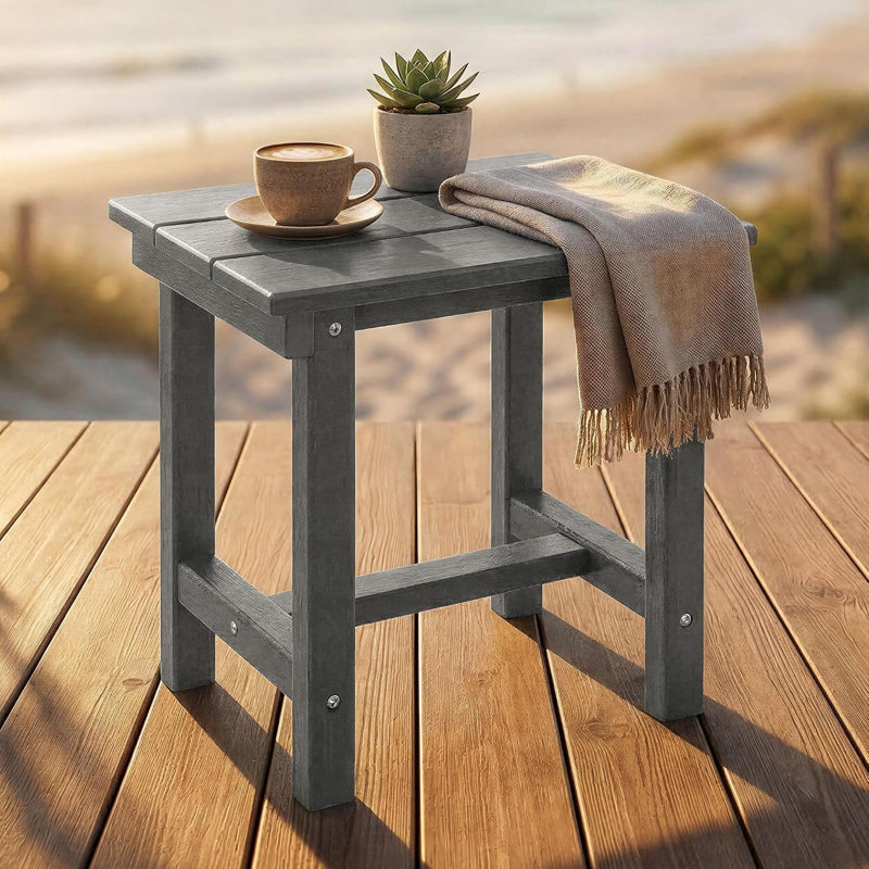 Table d'appoint extérieure All PEHD Adirondack, Gris