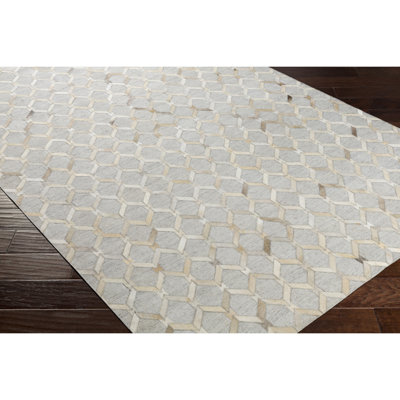 Yeats Leather Geometric Indoor Rug