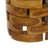 Dovray Teak Wood Handmade Live Edge Accent Table with Brick Inspired Design 14" x 14" x 18"-1754760033