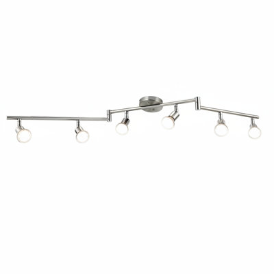 6-Light Dimmable Ceiling Track Lighting Fixtures, GU10 Base, No Bulbs