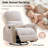Modern Chenille Power Swivel Rocker Glider Nursery Recliner with Lumbar Support,Round Armrest and Double Pocket,USB and Type-C-1634726821