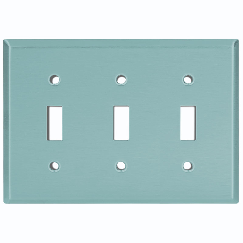 Metal Light Switch Plate Outlet Cover (Plain Mint Green - Single Toggle), Mint Green