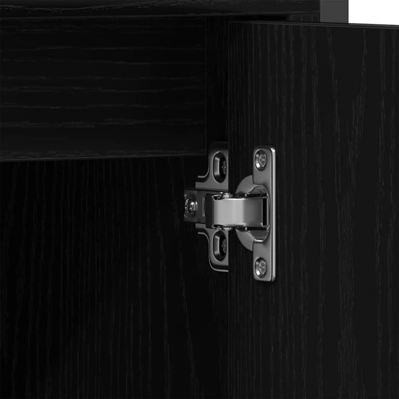  Bathroom Vanity Units With Shelf 3 Pcs 80 X 30 X 60 Cm, Black