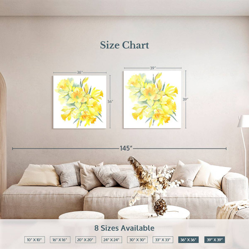 Bouquet de jonquilles jaunes Harnek, H 36 po x l 36 po