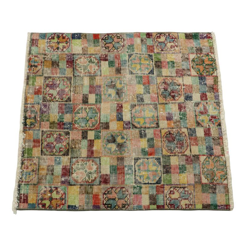 One-of-a-Kind 2'3x2'4 Hand Knotted Area Rug