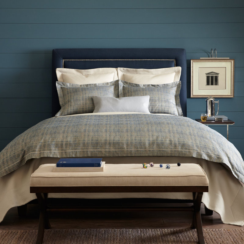 Biagio Standard Cotton Reversible Modern & Contemporary Duvet Cover, Blue, Twin Duvet Cover