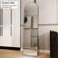 Floor Mounted Full Length Mirror With Arched Aluminum Alloy Frame For Bathroom
