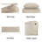 Dining Chair Cushion Seat and Back - Beige-118159885