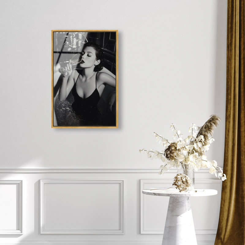 Darkened Glow Print by Oliver Gal, 46"H x 31"W, Gold Floater Frame