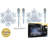 The Holiday Aisle® 9 Ct Amazing! Snowfall With Random Morphing Snowflake LED Light Show, Crystal White