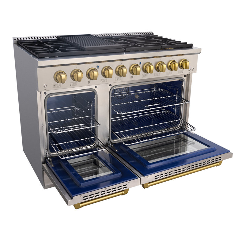 Cuisinière au gaz naturel à convection de 6,7 pieds cubes 48 po Akicon