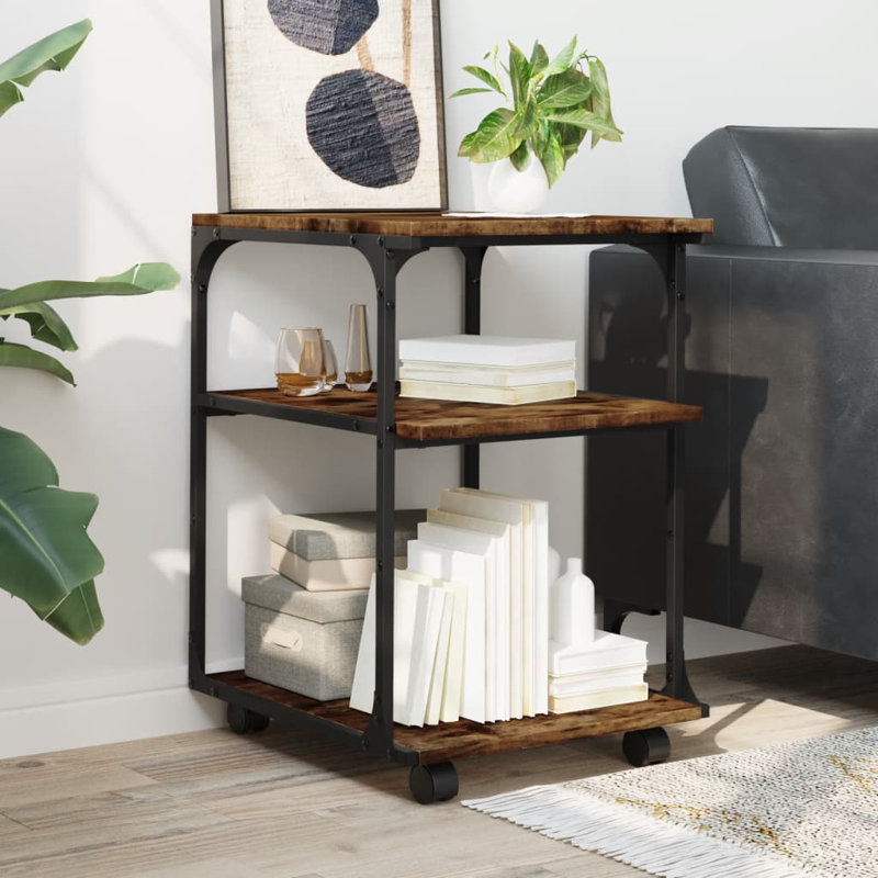 64cm H x 43cm W Printer Stand, Smoked Oak