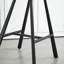 Tabouret de bar en similicuir avec dossier ergonomique incurvé - Structure robuste en métal noir, comptoir avec repose-pieds pour îlot de cuisine, bar et restaurant, 2 ensembles-1698351270