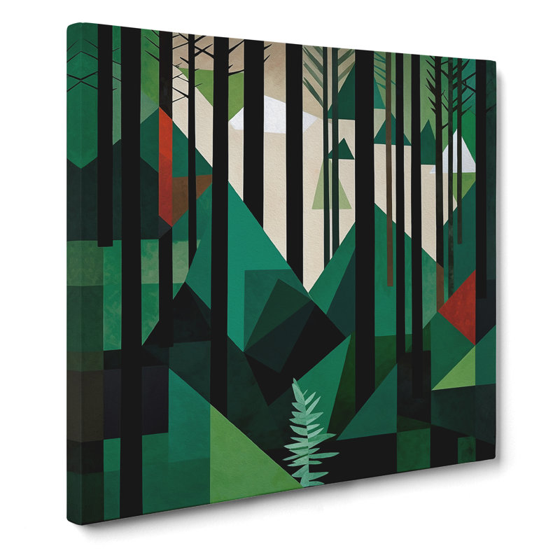 Forest Suprematism - No Frame Print, 35cm H x 35cm W x 3cm D