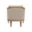 Chaise d'appoint traditionnelle en beige avec bois massif tissé et revêtement naturel
