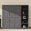 Lit escamotable mural polyvalent avec tablettes intégrées-1671737113-1671737112
