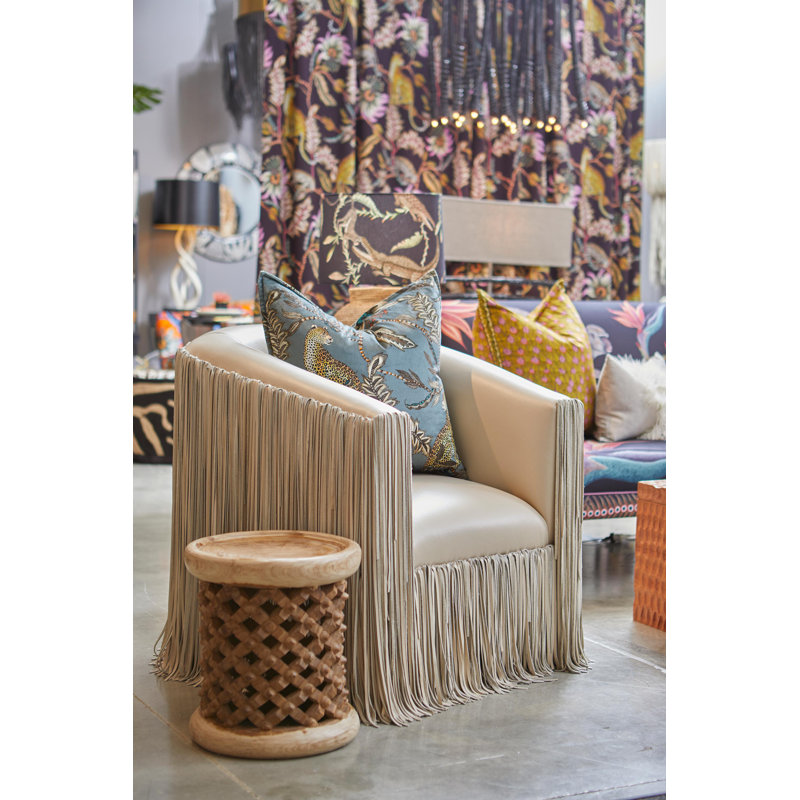 Ardmore 'Monkey Bean' Velvet Pillow, Ash