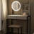 Bedroom Vanity Desk, Smart 3 - Lighting Led Mirror, Power Outlet With , Drawer, Open Shelf, Comfortable Seat Vanity, Outlet,