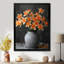 Jonquilles monochromes jaunes et orange dans un pot gris II - jonquilles murales-1105123863-1105124329