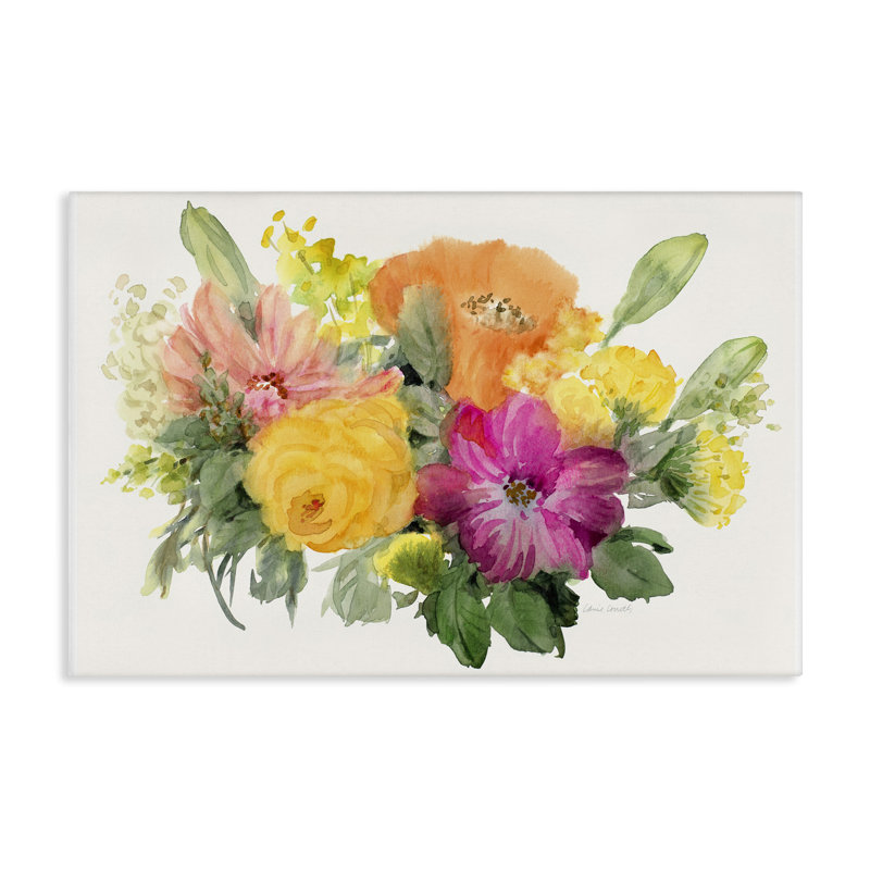 "Bold Bouquet Beauty", art mural sur toile par Lanie Loreth, H 16 po x l 24 po