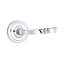 Santa Fe Flat Privacy (Bed & Bath) Door Lever with Round Rosette-119167909-119167910