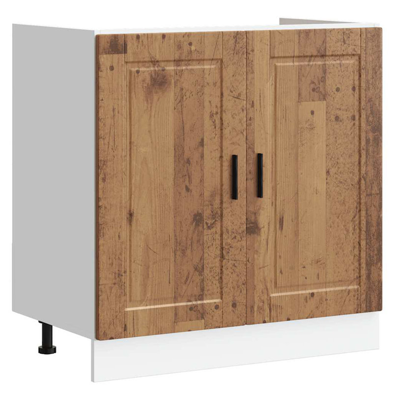Pieds de meuble-lavabo vidaXL, 31,5 po x 18,1 po x 32,1 po, Bois ancien